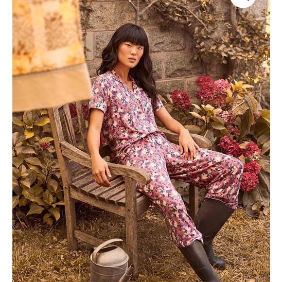 Anna Sui x Knix Modal Pajamas Sleep Top Floral Rose Bouquet size medium - Picture 1 of 8